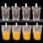Custom 10 20ml size spout pouch aluminum foil transparent cosmetic packaging liquid water bags Refillable Bag With Spout