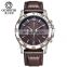 OCHSTIN 068A Leather Strap Water Resistant Watch For Men Top Brand Luxury Chronograph Men Wrist Watch
