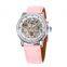 SHENHUA 9592N Lady Mechanical Wrist Watch Women Skeleton Automatic Self-Wind Watches with Rhinestone
