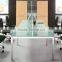 2015# New Aluimium Series glass office workstation for 4 people face to face LA-013
