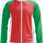 Red and Green Custom Sublimation Jacket with White Zipper