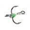 JOHNCOO New Winter Ice Fishing Hook 6# Treble Hook High Carbon Steel Fishing Tackle