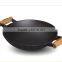 High Quality Chinese double handle cast iron wok/pan non-stick cookware set