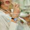 SHENGKE Fashion Gorgeous Woman Watch Powder Shiny Shell Dial Decorate With Diamond JapanQuartz Watches K0117L