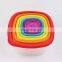 7 Pcs Rainbow Storage Box 14Pcs Plastic Food Container With Lid
