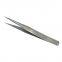 Stainless steel tweezers Corrosion resistant silver stainless steel tweezers All metal clip Pointed elbow Multi specification ST tweezers with texture ST-16