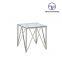 Italian style high-end stainless steel furniture indoor marble top coffee table long gold tea table