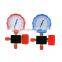Refrigeration Air Conditioning Single Digital Pressure Gauge with sight glass manifold gauge set r134