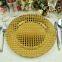 Wholesales Round Shape 13 Inches Gold Glass Under Plate Chargers Natural Dinnerware Dishes And Plates