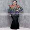 Long Sleeve Digital Printing Crepe Cheap Muslim Dress