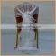 C003K cheap white organza tie back ruffled wedding chair cover wholesale