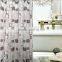 chocolate square printed 2016 new design waterproof polyester shower curtain, for family hotel use