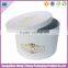 Professional gold stamping logo printed white smooth cardboard flower hat box/rose hat box