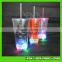 Halloween' new gift! 450ML double wall plastic LED light up tumbler with straw for Halloween party                        
                                                Quality Choice