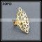 Gold/Silver Plated Stainless Steel Ring With Luxury Elegant Symmetry Geometric Patterns