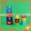 Durable plastic multicolor stacked cup kids block toys