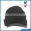 embroidery knit beanie with visor