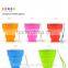 New design colorful collapsible silicone rubber drinking cup with lid