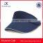 promotional cheap custom made 100% cotton sandwich brim sun visor cap 100% cotton