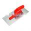 building tools stainless steel plastering trowel with rubber handle