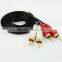 Manufacture price gold plated RCA cable with audio data transmission