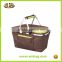 Polyester Collapsible fitness picnic basket insulated outdoor food basket