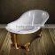 1700mm long classic slipper cast iron bath tub with gold clawfoot