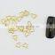 Factory Supply Metal Nail Art Circle Gold & Silver Mini DIY Lace Ring Design