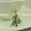 China wholesale zinc alloy multicolor rhinestone enamel epoxy Christmas pine brooch