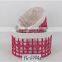 mini recycled cotton metal woven baskets with fabric lining