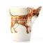 3D Animals Painted Porcelain Mug, Chihuahua Coffee Mug