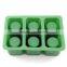 6-Cup Ice Cubes Glass Square Silicone Mold Cool Shooters Tray Dessert Jelly Cups