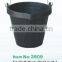 Rubber bucket,Industry bucket,cement pail,rubber barrel 12L,rubber pail