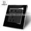 Factory Luxury Wallpad Black Waterproof Acrylic Glass 110~250V Electrical 5 2 Pin triple Austrilia Wall Socket 220V