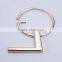 Guangzhou factory alloy GL-shaped handbag handle for tote bag