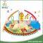 Educational baby crawling floor mat with music box