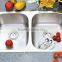 Stainless Steel Bowl Double Bar Kitchen 8247A Mobile Home Sinks