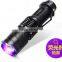 Zoom LED flashlight, UV for Antique/Fluorescent/leak/cash/Mark inspection and curing