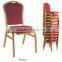 Hot sale cheap hotel stackable party chair aluminum gold banquet chair