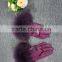 Fashion Lady Leather Glove Fur Cuff Glove Fox Leather Glove Hot Sale