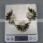 Gold shiny jewerly metallic rhinestone neckline