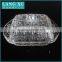 Carved Lidded Glass Cream Butter Dishes With Lids