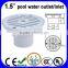 Swimming pool outlet and inlet, stainless steel water return fitting