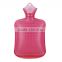 BS standard PVC hot water bottle cross-hatched with polar fleece cover 750ml