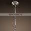 0808-6 Cast brass strung with iron beaded chains ceiling lamp chandelier