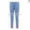 bleach wash slim fit basic five pockets jeans for women JXA111