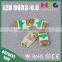 High quality 1.6x0.8x0.4mm sanan epistar chip 1608 red smd led