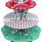 3 tires custom designed corrugated disposable cake stands party supply