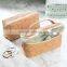 Boshiho natural wood color cork fabric bag make up case