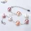 7-8mm round mixed colour jewel freshwater women pearl bracelets